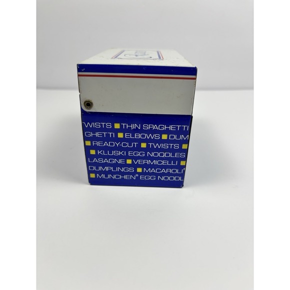 Vintage MUELLER'S PASTA Tin Metal Recipe Box Dated 1980 With Recipe Cards - Picture 3 of 16